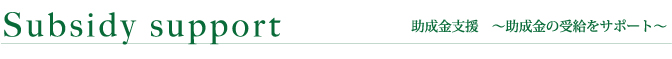 助成金支援〜助成金の受給をサポート〜